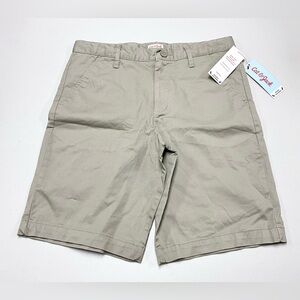 Cat & Jack Boys' Flat Front School Uniform Chino Shorts - Vintage Khaki
